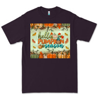 Plum hello pumpkin season tumbler Premium Tee - BundleAndBundleShop