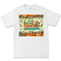 White hello pumpkin season tumbler Premium Tee - BundleAndBundleShop