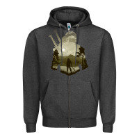 Charcoal Heather the witcher geralt hero sword companion minima list illusion art Zipper Hoodie - tuanDangUi
