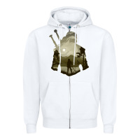 White the witcher geralt hero sword companion minima list illusion art Zipper Hoodie - tuanDangUi