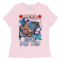 Bubblegum Pink reel cool pop pop american flag bass Ladies Tee - LillyAllenDesigns