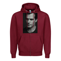 Burgundy henry cavill 6 Zipper Hoodie - tuanDangUi