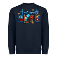 Navy American mama Mother's Day Heavyweight Sweatshirt - FaDigitalArtStudio