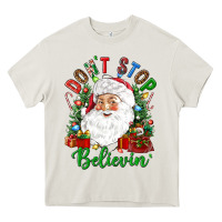 Cream Don't stop believin' Heavy Core Tee - NancyCooperArtShop
