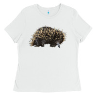 White short beaked echidna Ladies Tee - LillyAllenDesigns