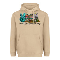 Mushroom Peace Love Southdown Sheep Heavyweight Hoodie - LillyAllenDesigns