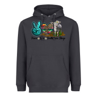 Smoke Peace Love Southdown Sheep Heavyweight Hoodie - LillyAllenDesigns