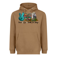Toasted Coconut Peace Love Southdown Sheep Heavyweight Hoodie - LillyAllenDesigns