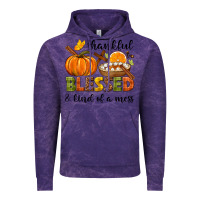 Cloud Purple Thankful blessed and kind of a mess Vintage Hoodie - NancyCooperArtShop
