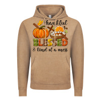Vintage Coffee Thankful blessed and kind of a mess Vintage Hoodie - NancyCooperArtShop