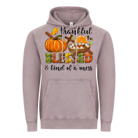 Vintage Zinc Thankful blessed and kind of a mess Vintage Hoodie - NancyCooperArtShop