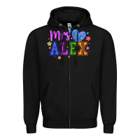 Black mrs Zipper Hoodie - CowhideDigitalArt