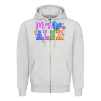 Dove Grey mrs Zipper Hoodie - CowhideDigitalArt