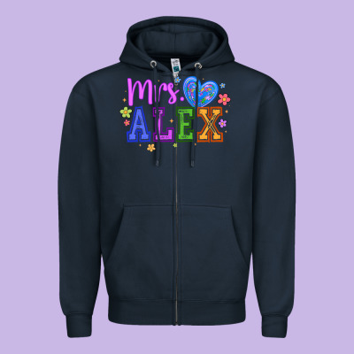 Mrs Zipper Hoodie Designed By Cowhidedigitalart