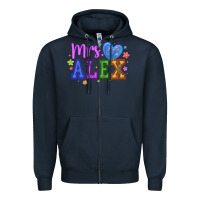 Navy mrs Zipper Hoodie - CowhideDigitalArt