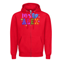 Red mrs Zipper Hoodie - CowhideDigitalArt