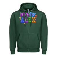 Sports Green mrs Zipper Hoodie - CowhideDigitalArt