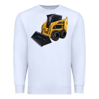 White Skid Steer Loader Premium Sweatshirt - LillyAllenDesigns