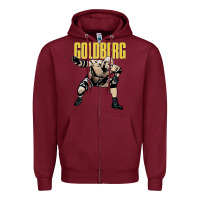Burgundy goldberg Zipper Hoodie - tuanDangUi