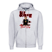 Heather Grey say good night to the bad guy Zipper Hoodie - tuanDangUi