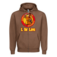 Chestnut l for love Zipper Hoodie - tuanDangUi