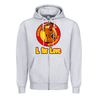 Heather Grey l for love Zipper Hoodie - tuanDangUi