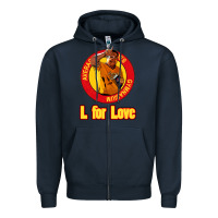 Navy l for love Zipper Hoodie - tuanDangUi