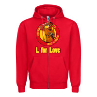Red l for love Zipper Hoodie - tuanDangUi