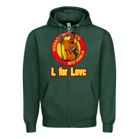 Sports Green l for love Zipper Hoodie - tuanDangUi