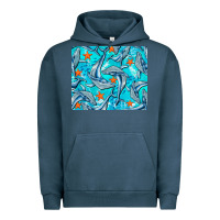 Pigment Midnight Navy humpback whale mousepad Urban Hoodie - BarkalooDesign