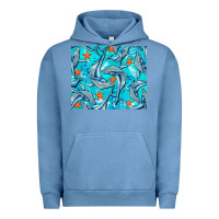Pigment Pebble Blue humpback whale mousepad Urban Hoodie - BarkalooDesign