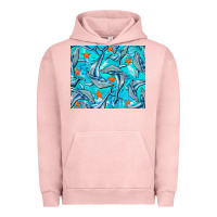 Pigment Salmon humpback whale mousepad Urban Hoodie - BarkalooDesign