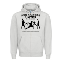 Dove Grey ass kickers united Zipper Hoodie - tuanDangUi
