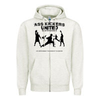 Oatmeal Heather ass kickers united Zipper Hoodie - tuanDangUi