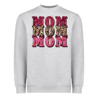 Heather Grey Mom mom mom Mother's Day Heavyweight Sweatshirt - FaDigitalArtStudio
