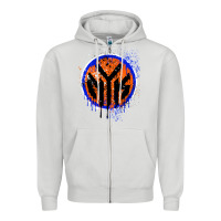Dove Grey nyk drip Zipper Hoodie - tuanDangUi