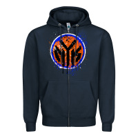 Navy nyk drip Zipper Hoodie - tuanDangUi