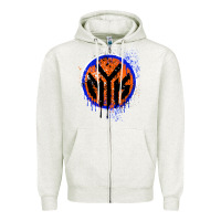 Oatmeal Heather nyk drip Zipper Hoodie - tuanDangUi