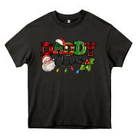 Asphalt Daddy Claus Santa Christmas lights and holly Heavy Core Tee - NancyCooperArtShop