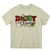 Mossy Daddy Claus Santa Christmas lights and holly Heavy Core Tee - NancyCooperArtShop