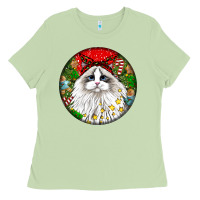 Matcha christmas ragdoll  cat Ladies Tee - LillyAllenDesigns