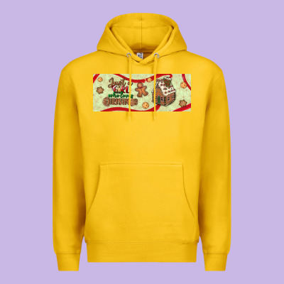 Just A Girl Who Loves Christmas Premium Hoodie Designed By Bundleandbundleshop