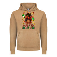 Santas Favorite Lunch Lady Afro Messy Bun Vintage Hoodie | Teevron