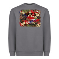 4th Of July American Flagcowhide  Leopard Backgrou Heavyweight Sweatshirt | Teevron