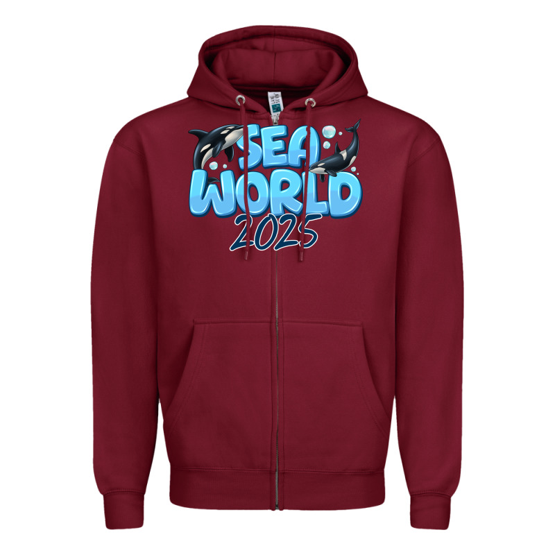 Sea World 2025 Zipper Hoodie by CowhideDigitalArt | Teevron