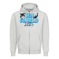 Dove Grey Sea World 2025 Zipper Hoodie - CowhideDigitalArt