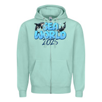Seafoam Sea World 2025 Zipper Hoodie - CowhideDigitalArt