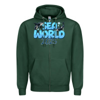 Sports Green Sea World 2025 Zipper Hoodie - CowhideDigitalArt