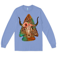 Colony Blue bullskull arrowhead Long Sleeve Tee - Jasminsmagicworld