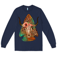 Navy bullskull arrowhead Long Sleeve Tee - Jasminsmagicworld